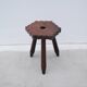 Modernist stool in solid pine, Spain 1970