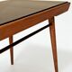 Table basse Tchécoslovaque 1960s, plateau verre noir