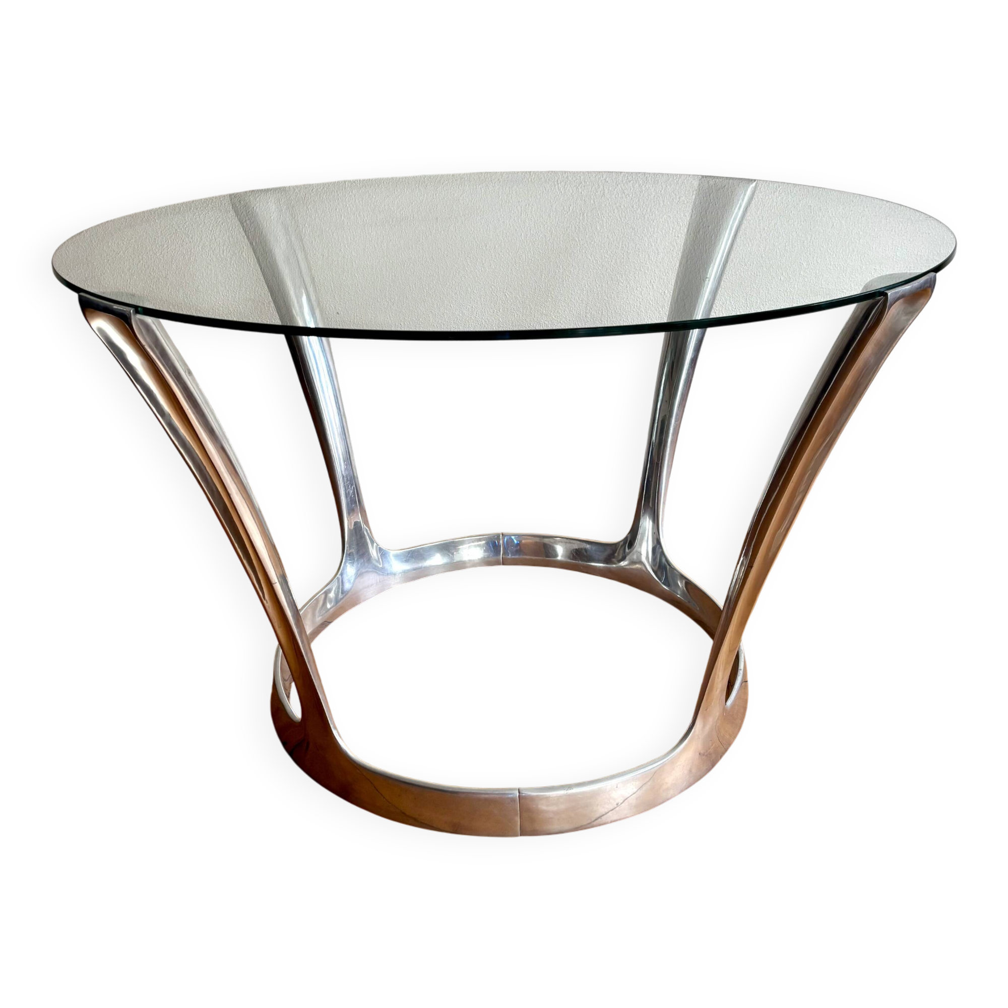 Dining table Michel Charron 1970 vintage