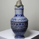 Large beer pitcher in salt-glazed stoneware and pewter, Germany, Westerwald type