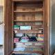Antique wardrobe in Louis Philippe style, solid wood.