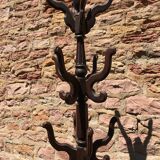 Coat rack on oak and zinc stand