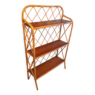 Vintage rattan shelf