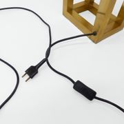 Lampe de table cubique en laiton 1980