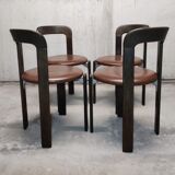 Suite of 4 chairs by Bruno Rey