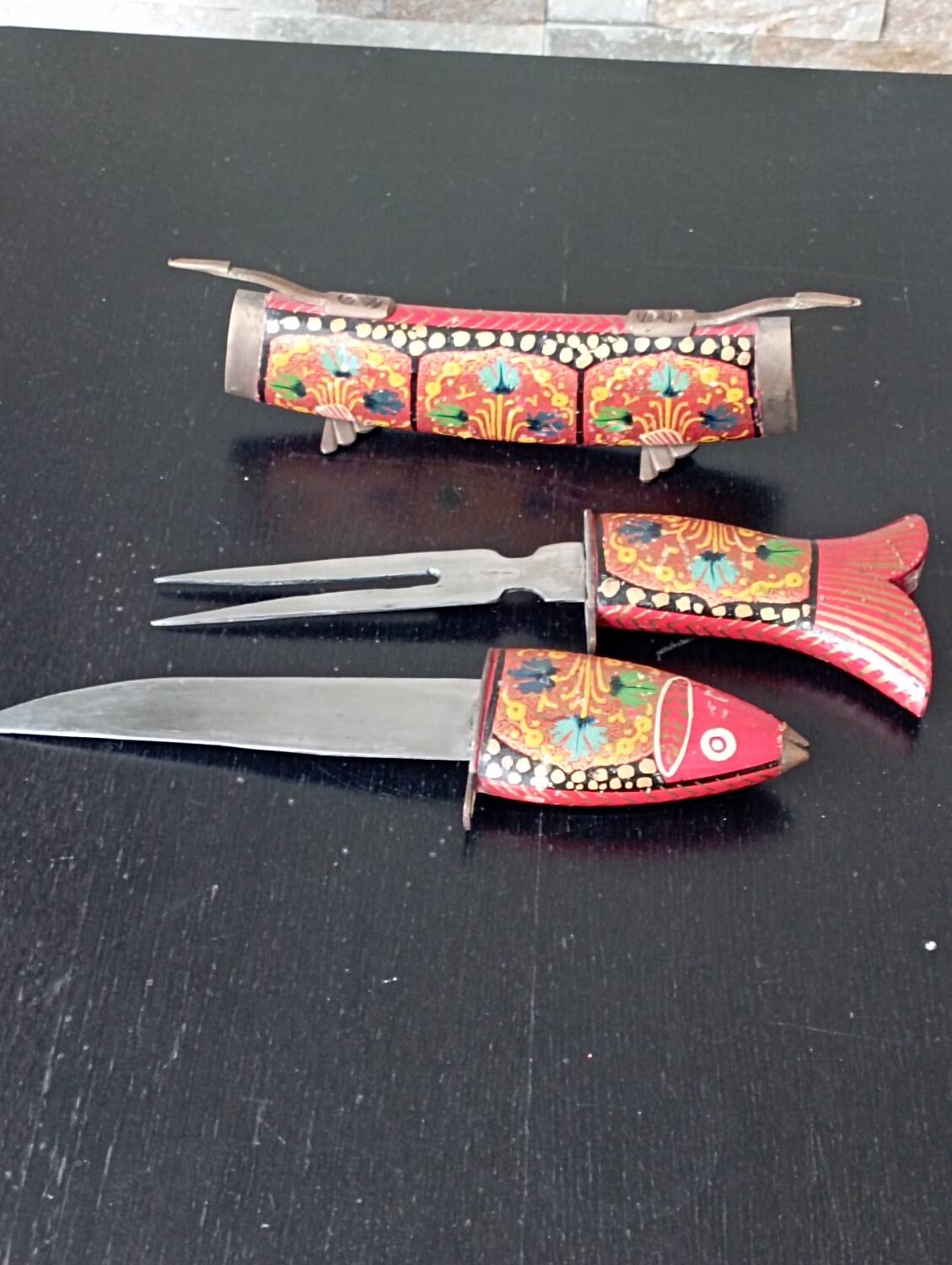 Indian fish-shaped serving cutlery