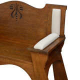 Arts And Crafts oak hall bench