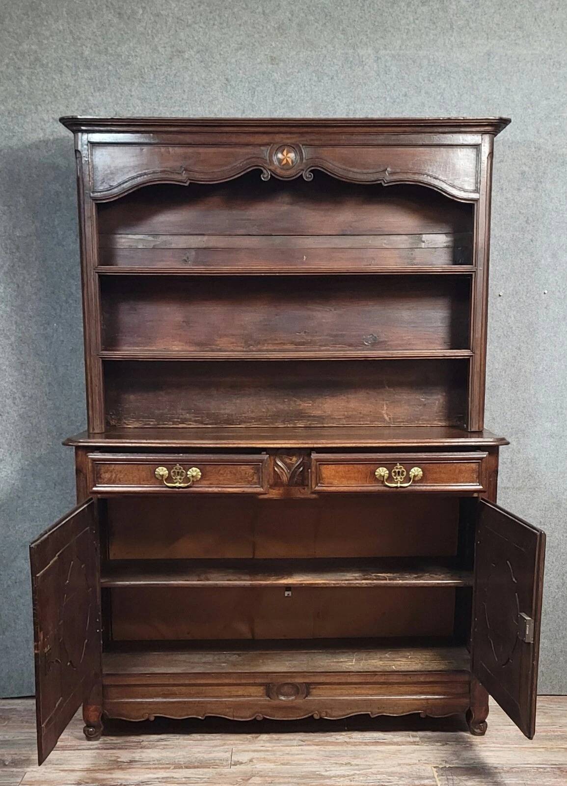 Louis XV period solid oak sideboard