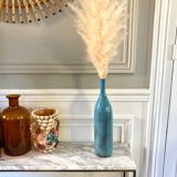 Signed stoneware soliflore bottle vase