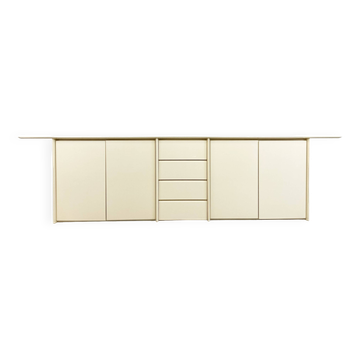 Cream lacquered sideboard 1980