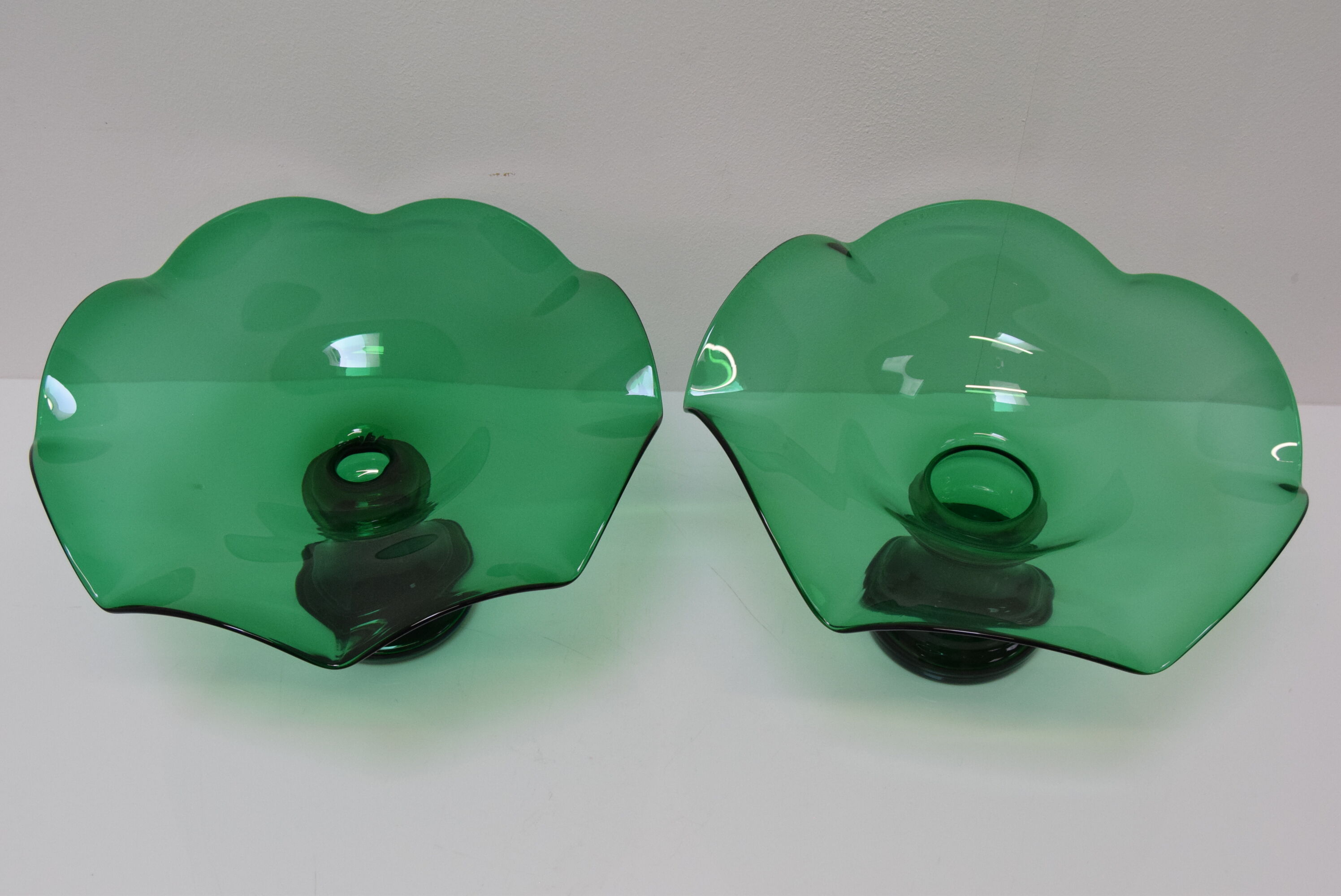 Pair of Art Glass Bowls,by Glasswork Novy Bor,1930's