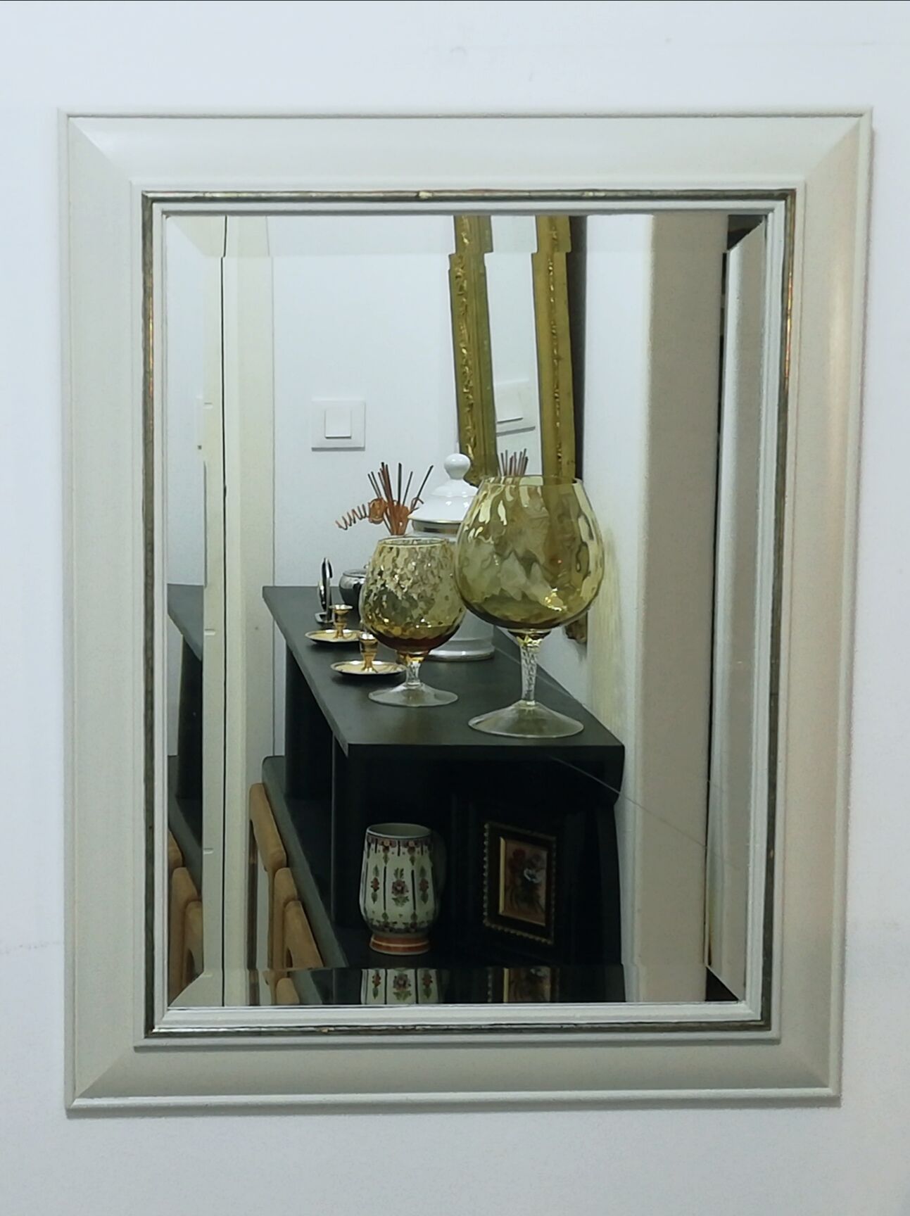 Beveled mirror Shabby style dimensions 54x47cm