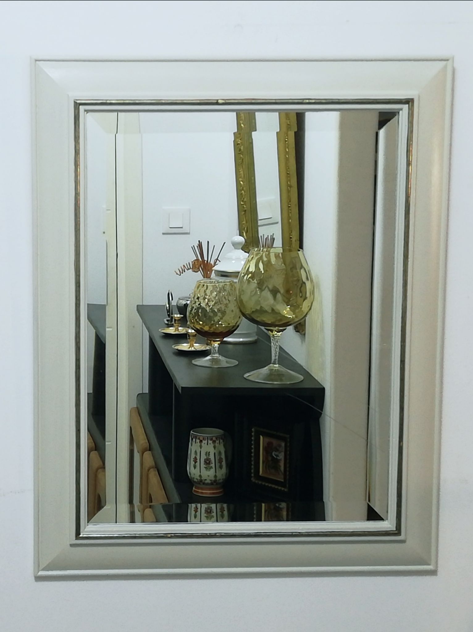 Beveled mirror Shabby style dimensions 54x47cm