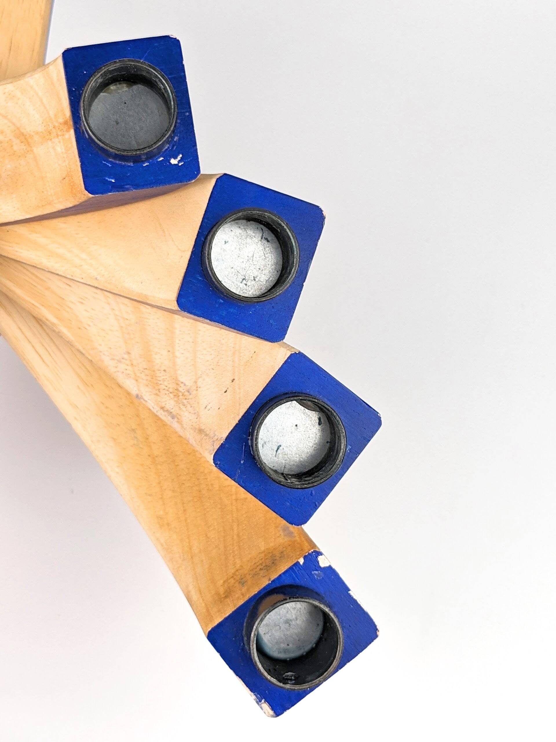 7-branched wooden candelabra | Klein Blue | Scandinavian design