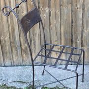 Série de 8 chaises de jardin en fer forgé