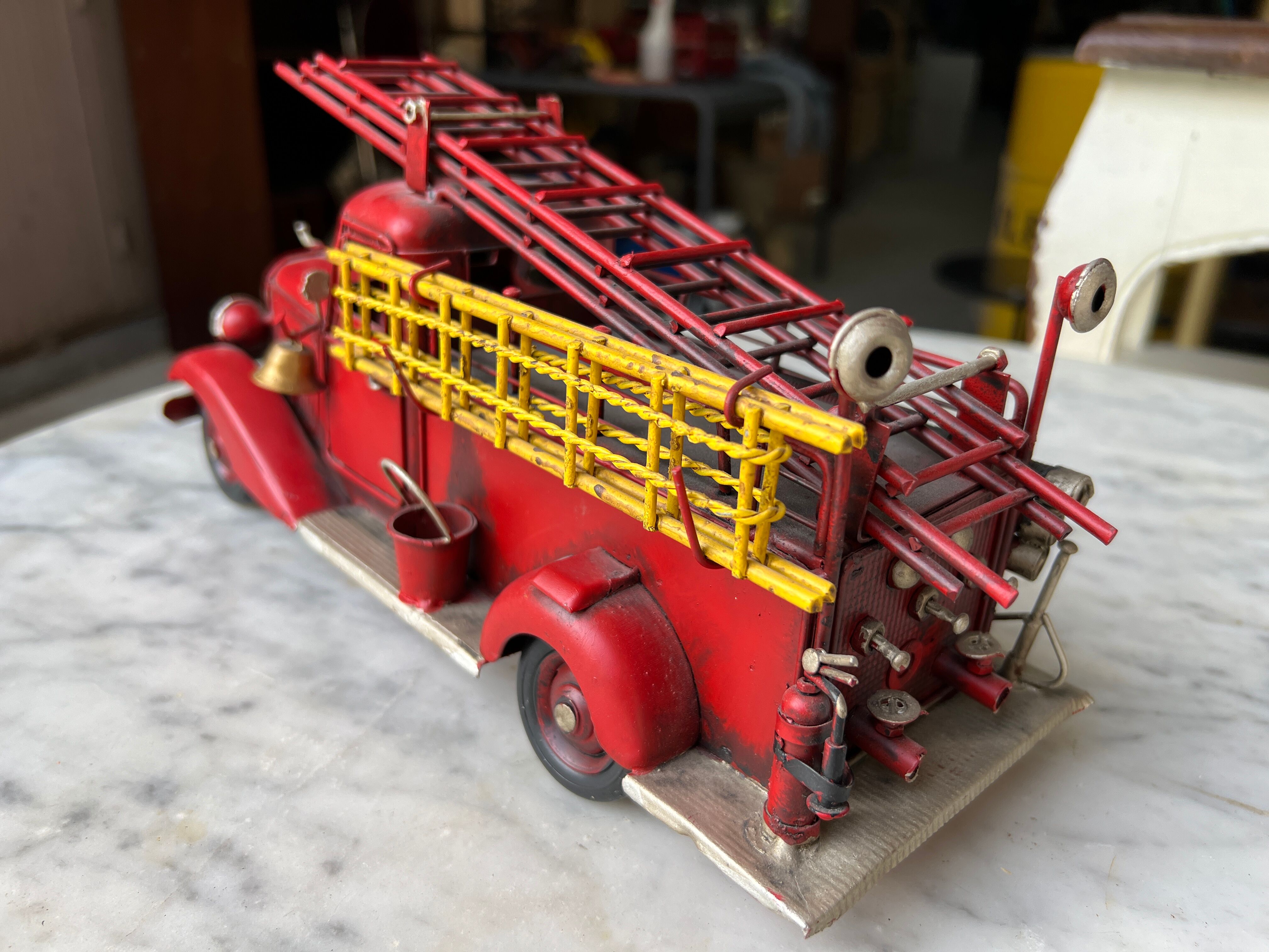 Vintage metal fire truck