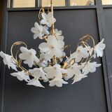 Vintage Murano glass flower chandelier