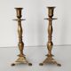 Pair of tripod candlesticks with lion's paws - Napoleon III - 19th century