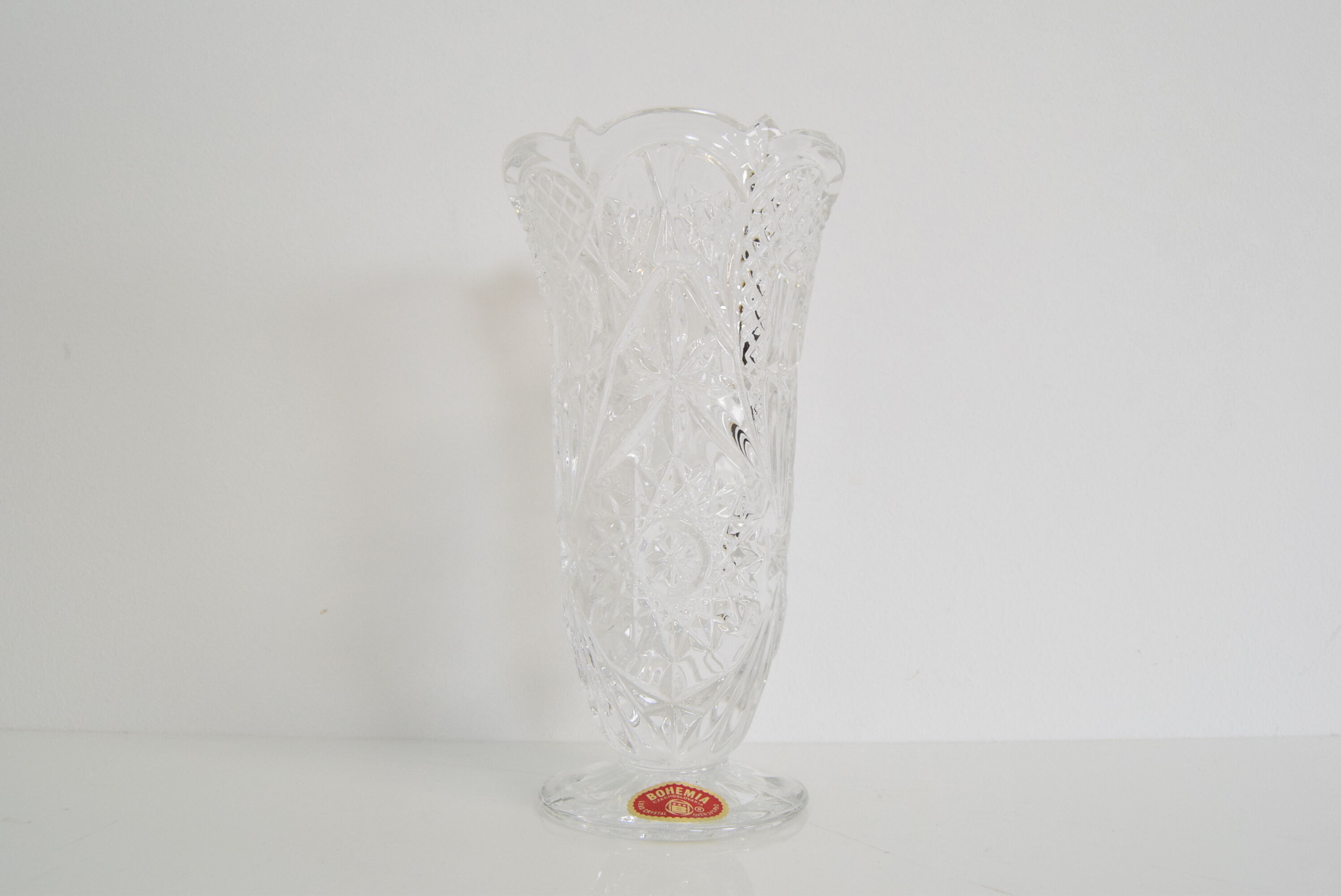 Mid-century  crystal Vase, Bohemia,1950's.