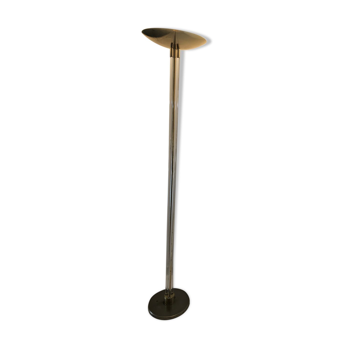 Design floor lamp in plexiglass and brass