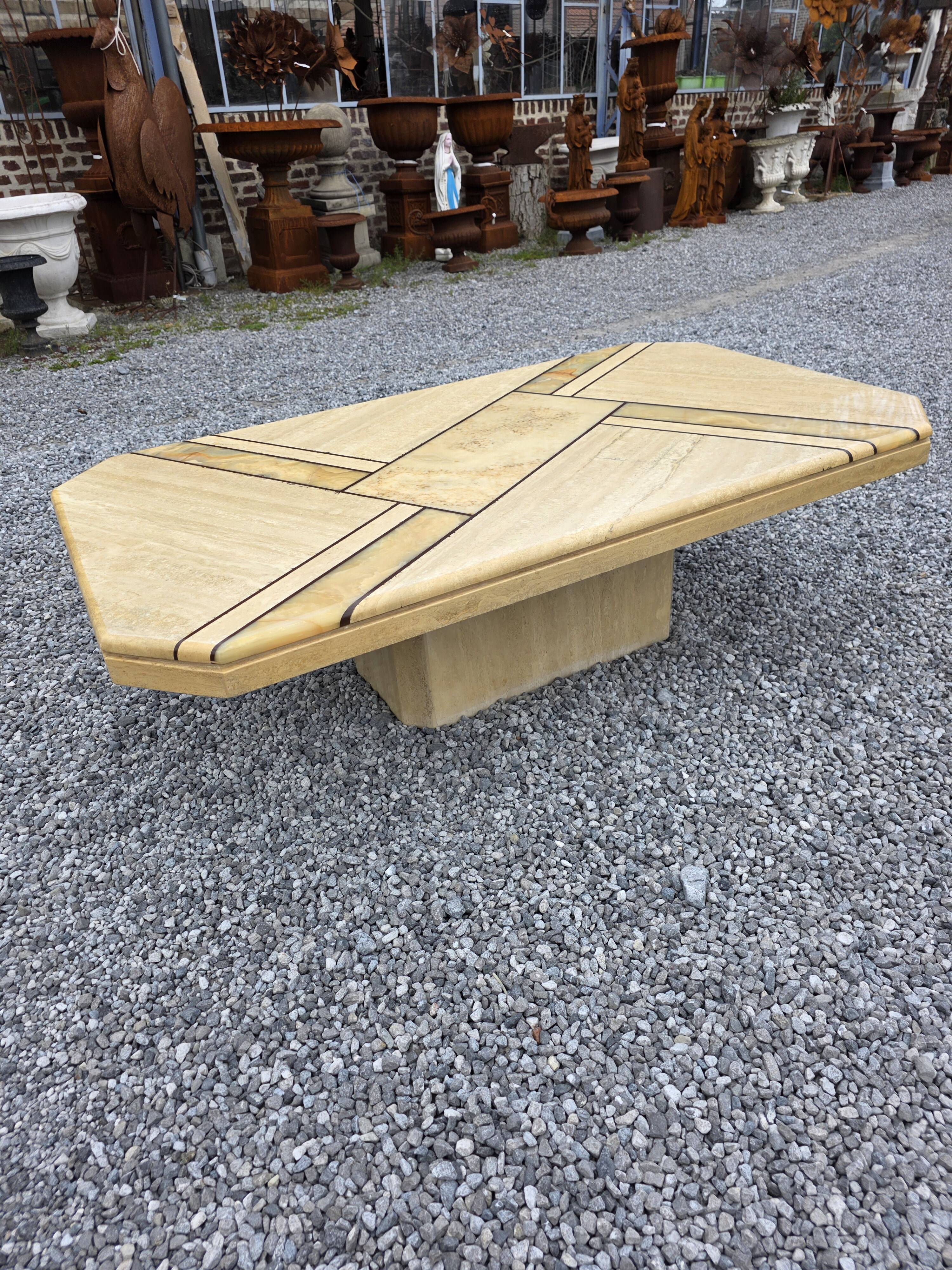 Travertine coffee table from the 70s/80s.