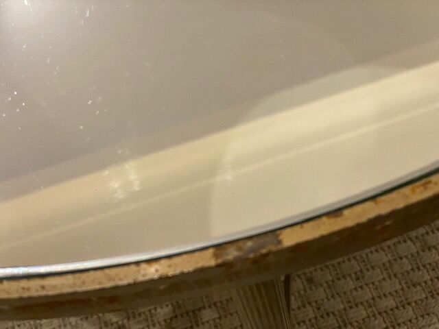 Round coffee table vintage mirror