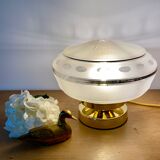 Table lamp globe vintag eblanc and gold