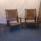 pair of Spanish armchairs mid-century