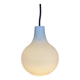 White glass drop-shaped pendant by Peill and Putzler 1960
