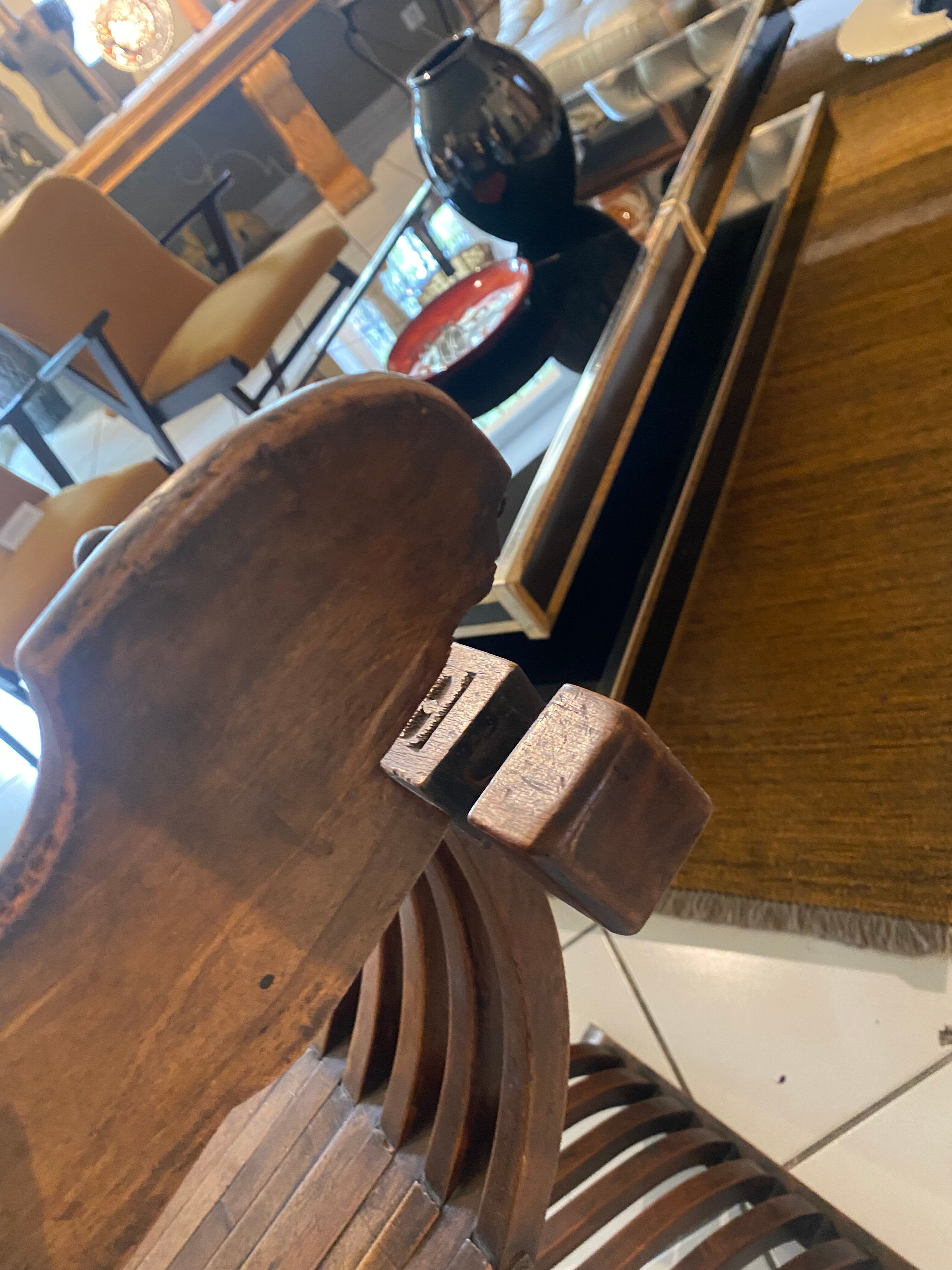 Wooden curule armchair 1880