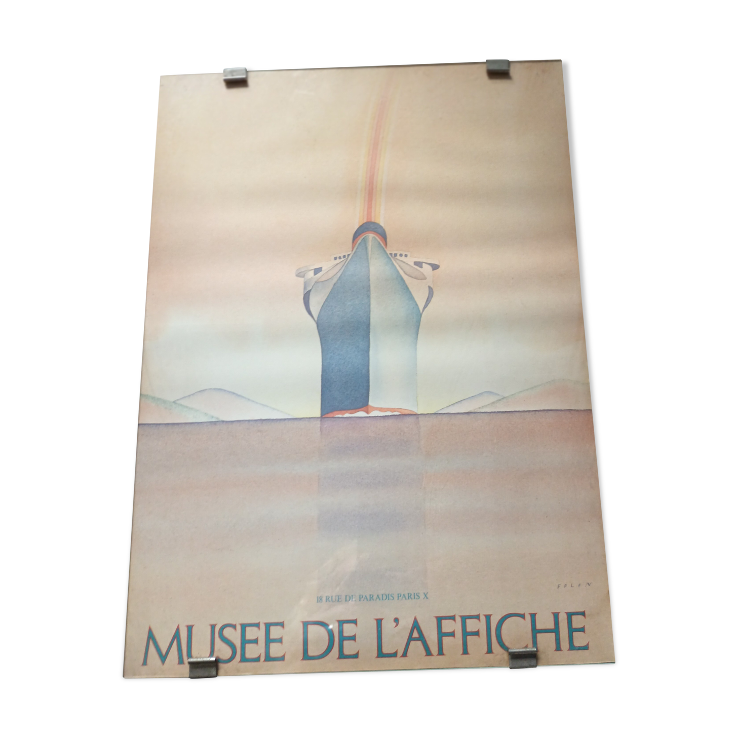 Affiche Folon paquebot