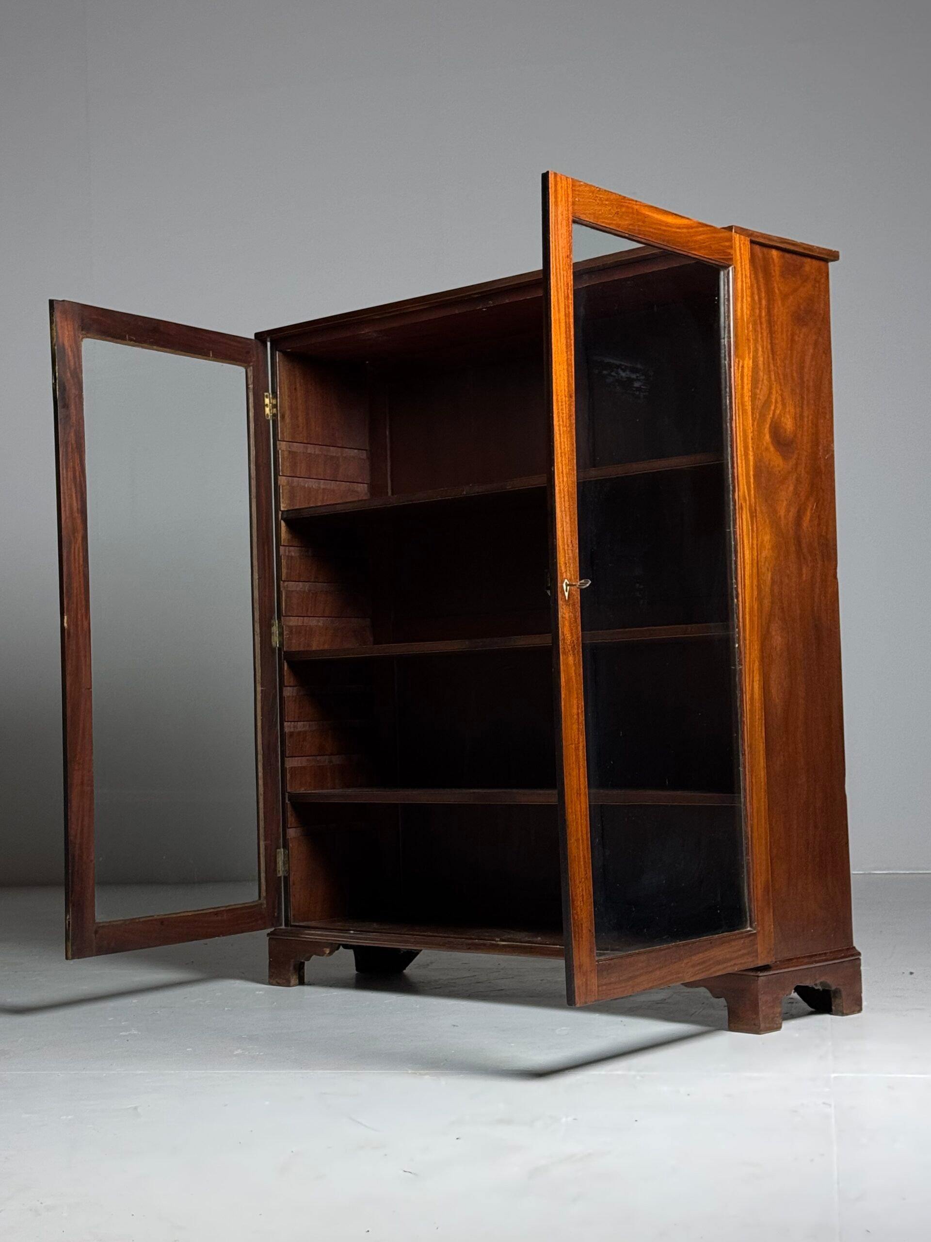 Mahogany display cabinet 19th century antique
