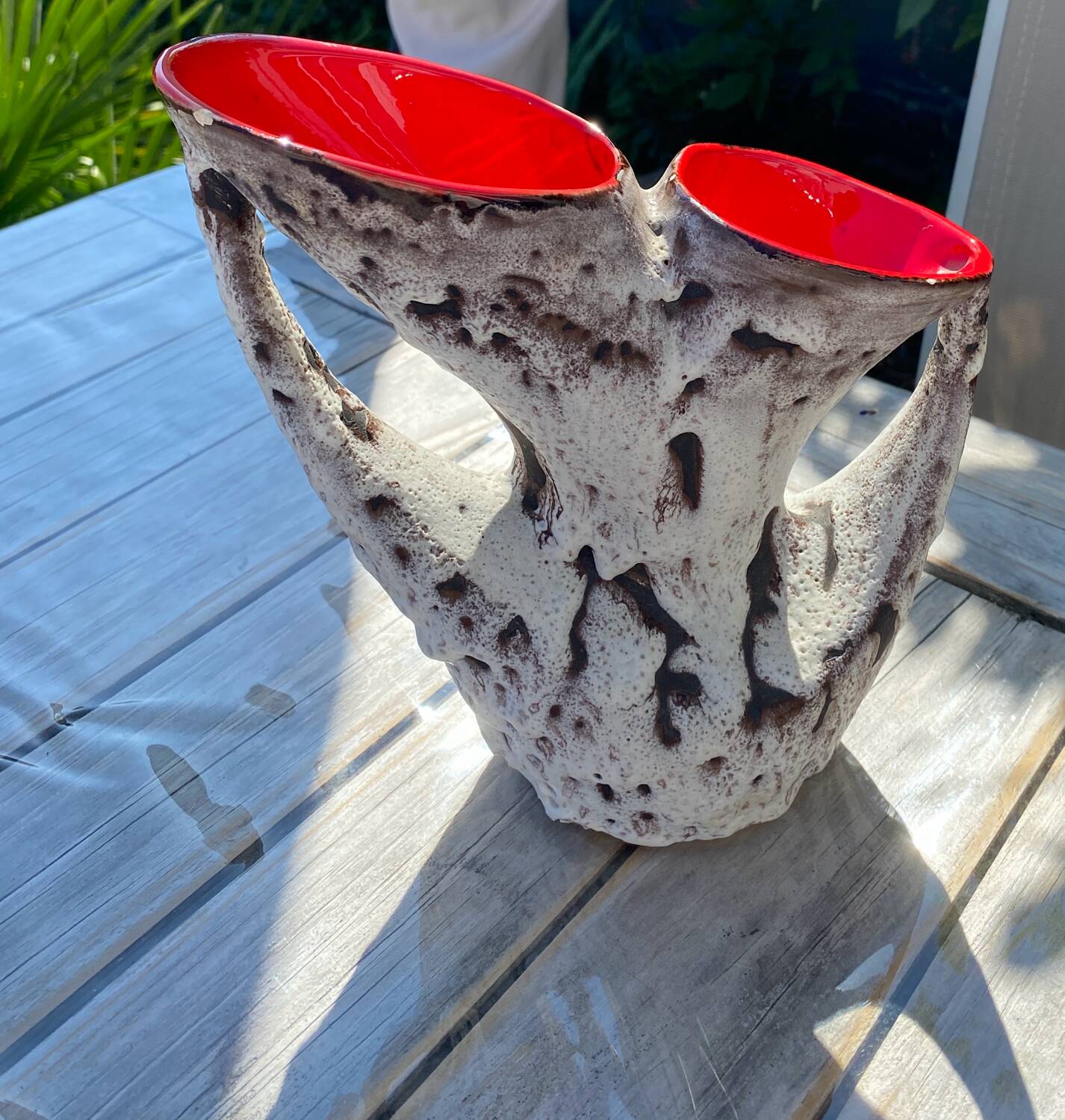 Vintage fat lava vase