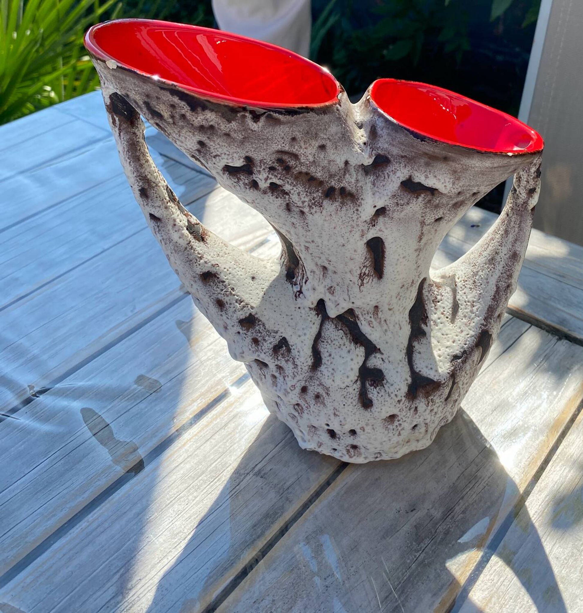 Vintage fat lava vase