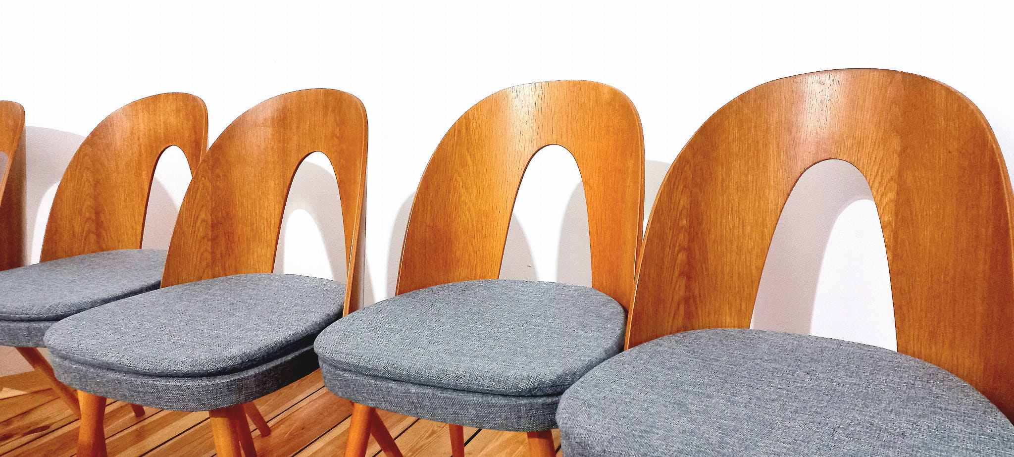 Set of five chairs, design. A. Suman, Tatra Nabytok, Czechoslovakia, 60s