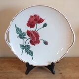 Vintage pie dish HBCM Creil Montereau décor Luxeuil