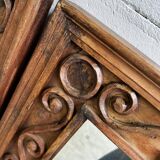 Set of 2 identical vintage wooden mirrors in Ib style