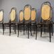 Thonet no. 207 dining chairs 'Long John', set of 8, 1980