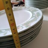 Set of flat plates limoges limousine porcelain