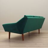 Green velvet sofa, Danish design, 1980s, production: Denmark