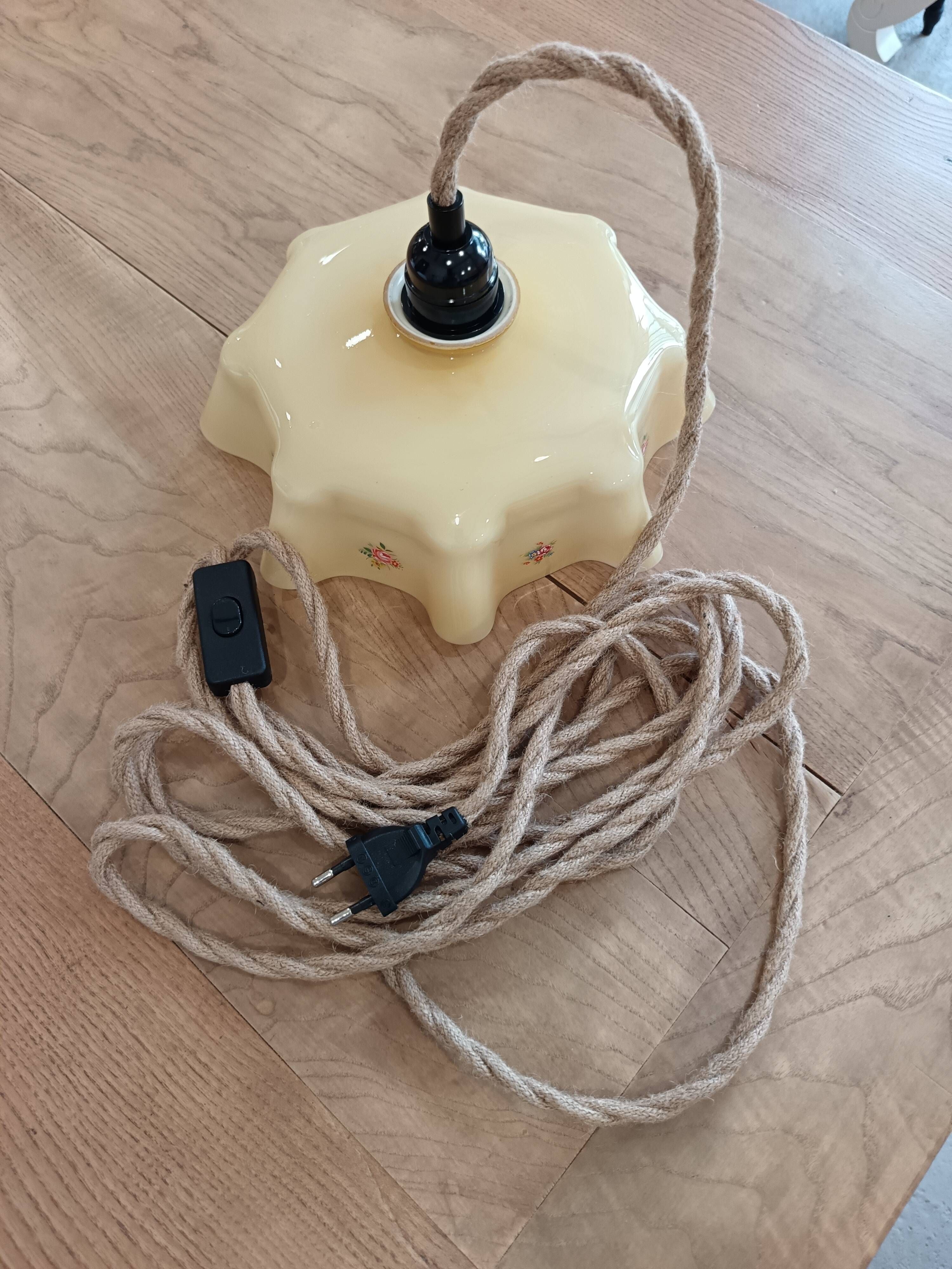 Vintage glass portable lamp