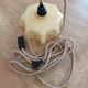 Vintage glass portable lamp