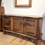 Brutalist enfilade in olive wood, 1952