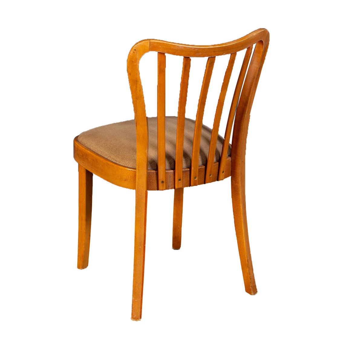 6 Upholstered wooden Mid century Dining Chairs