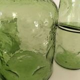 Carafe and matching tumblers in molded glass
