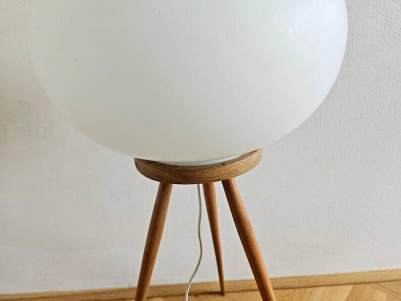 Lampe trépied de sol très rare ULUV des années 1960