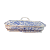 Soap holder in blue faience of sarreguemines