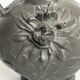 Art Nouveau, a single flower vase jug in pewter signed Petiz around 1900.