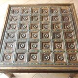 Colonial-style wooden square coffee table