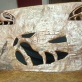 African tribal ensemble of 4 pieces of furniture for dignitaries of the Kingdom of Dahomey, Benin.